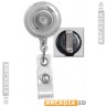 Translucent Clear Badge Reel With Quick Lock And Release Button, Reinforced Vinyl Strap & Slide Type Belt Clip