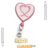 100 Pink Heart Shaped Breast Cancer Awarness Badge Reels