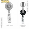 10 ID Badge Reels | Choice of Color and Attachment Type