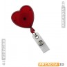 Heart-Shaped Badge Reel With Strap (Translucent)