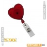 25 Heart-Shaped Badge Reel With Strap (Translucent)