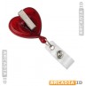 10 Heart-Shaped Badge Reel With Strap (Translucent)