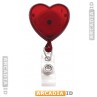 10 Heart-Shaped Badge Reel With Strap (Translucent)