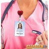 Heart-Shaped Badge Reel With Strap (Translucent)